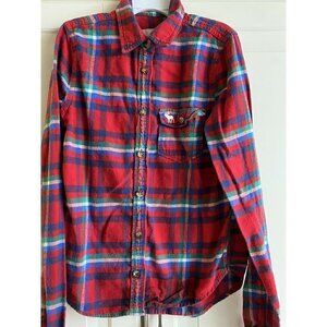 Abercrombie & Fitch Kids Sz Med Red Flannel‎ Shirt